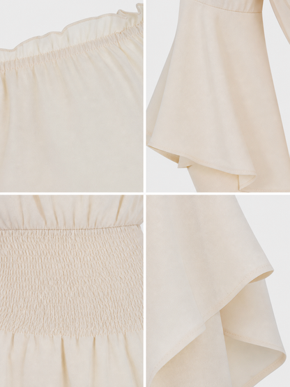 Off-the-Shoulder Blouse with Bell Sleeves