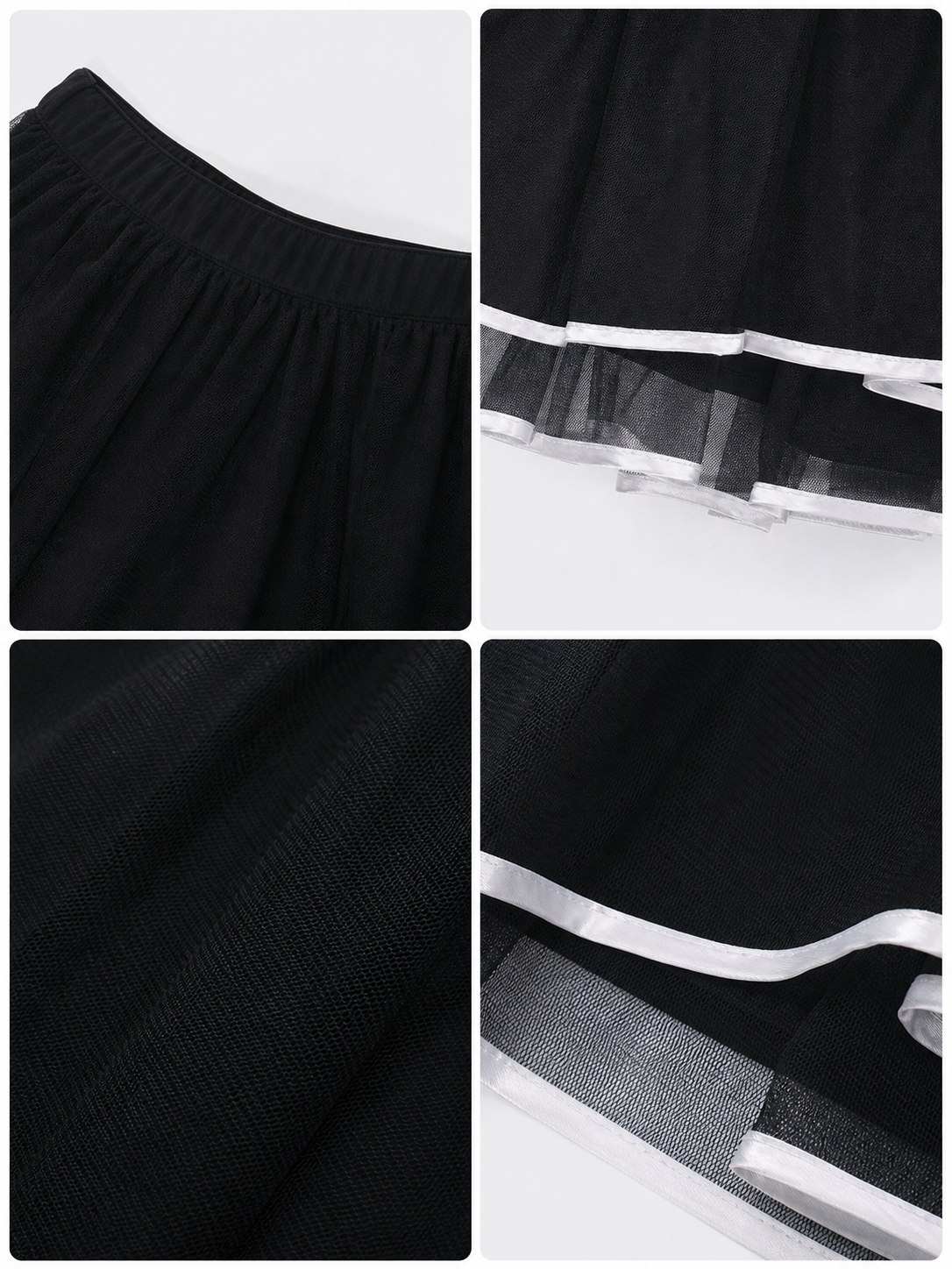 Black-and-White Striped Stage Costume with Skirt