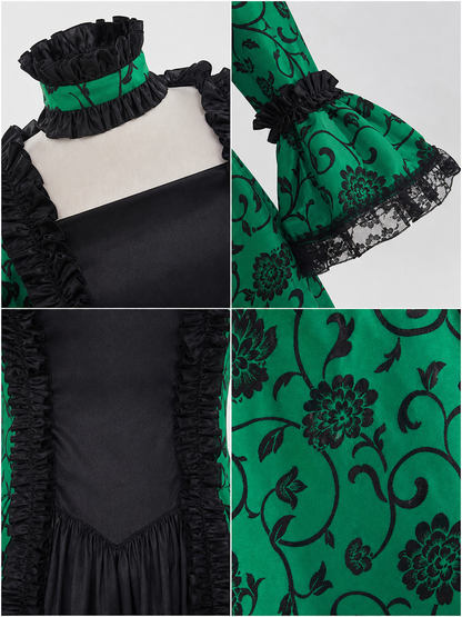 Victorian Gothic Dress with a Full Skirt
