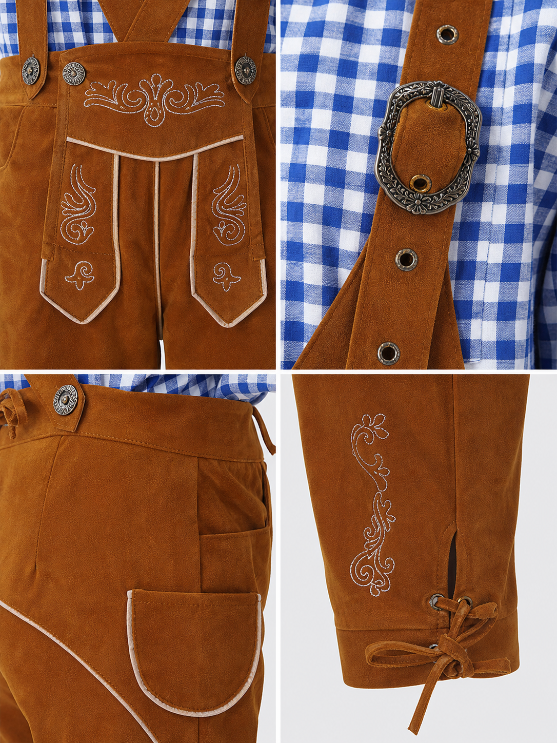 Costume Set with Suspenders, Shirt, and Pants