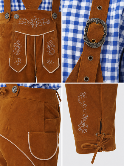 Costume Set with Suspenders, Shirt, and Pants
