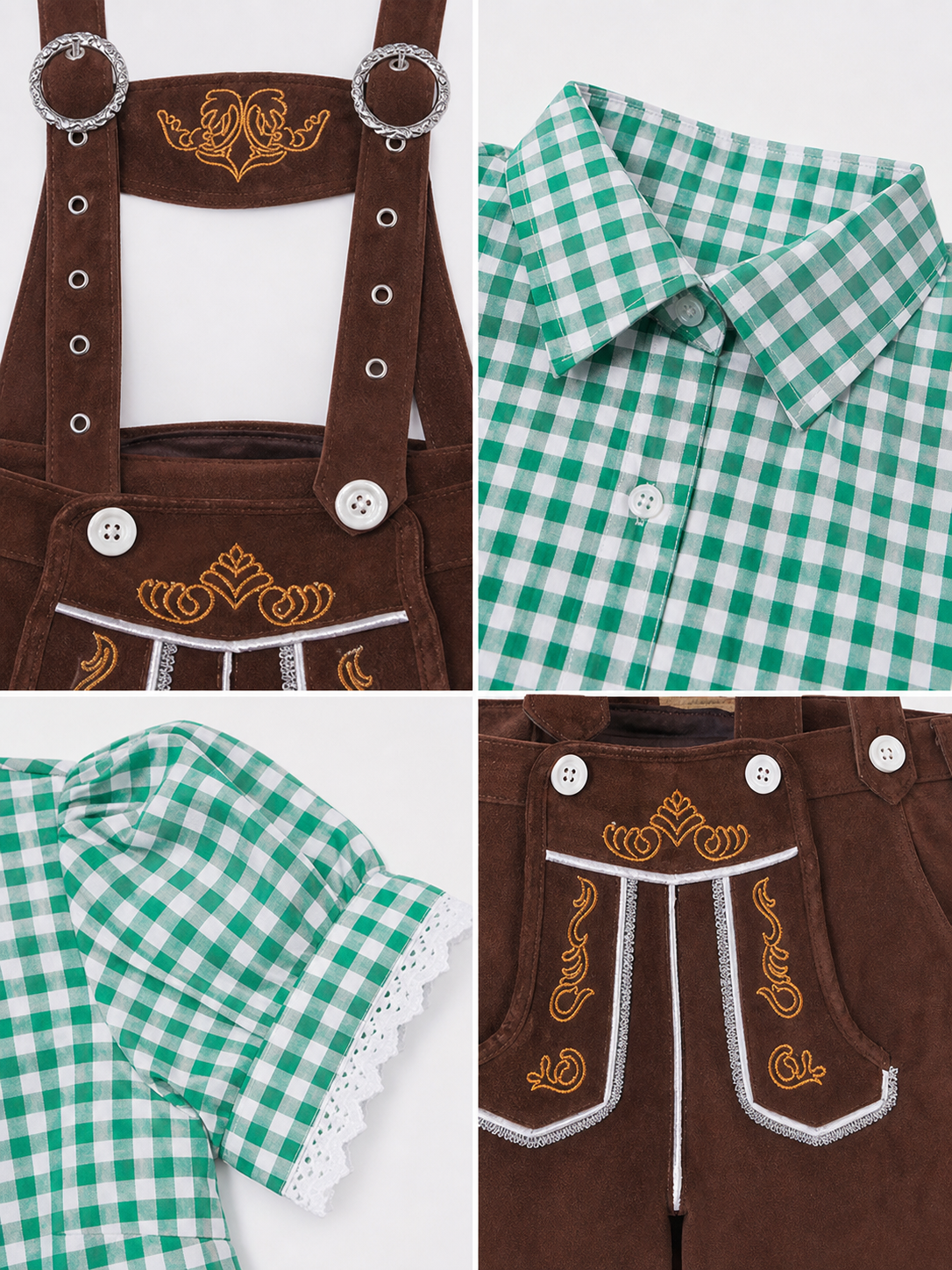 Shirt and Suspender Shorts Set