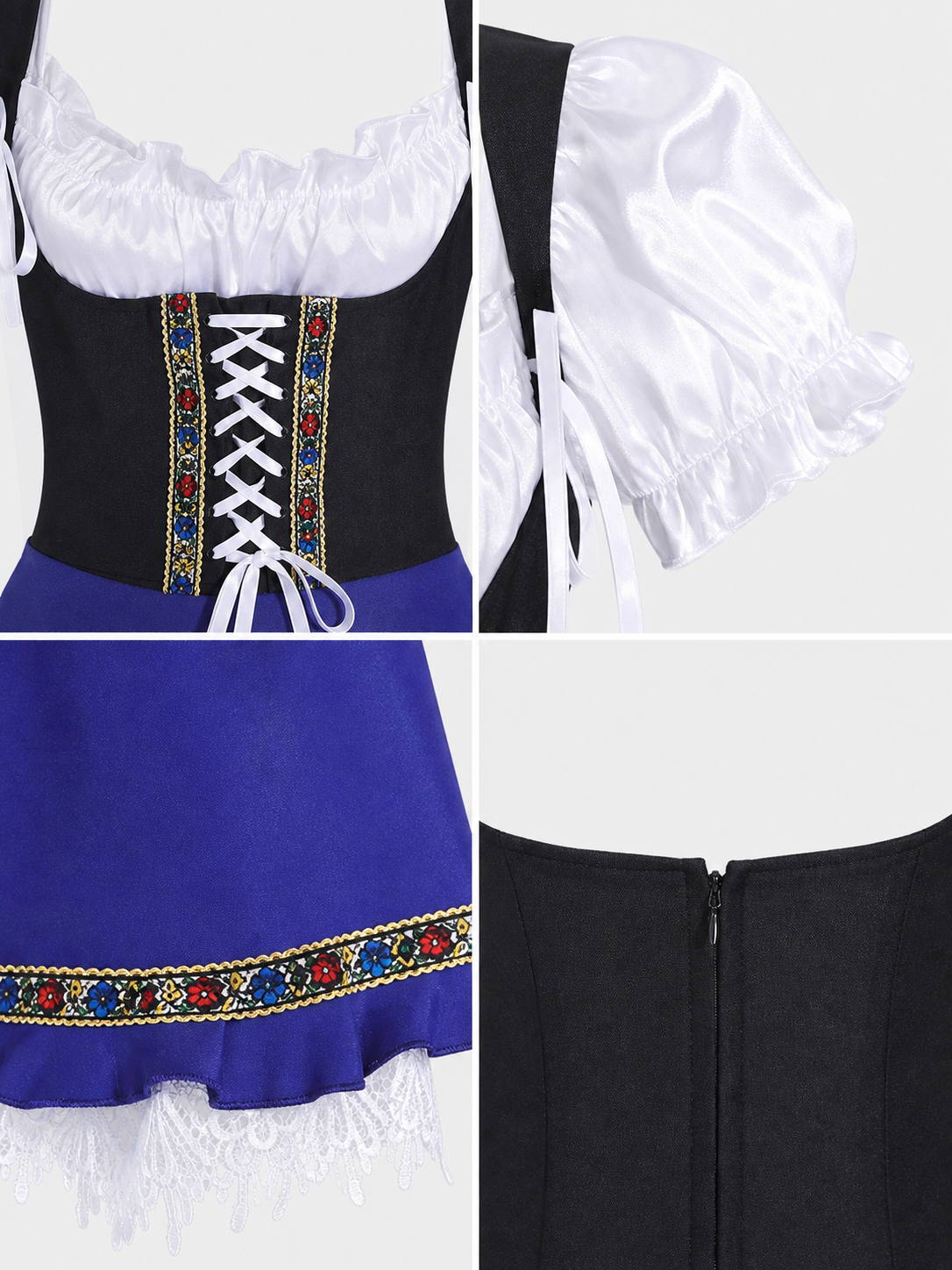 Historical Ethnic Costume with Corset and Skirt