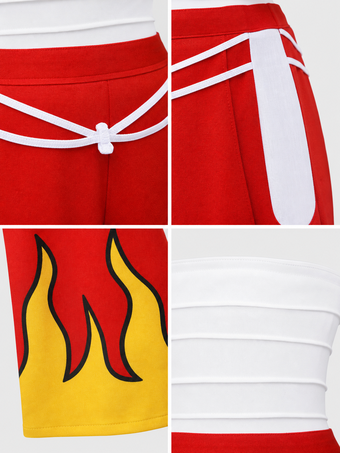 Erza cosplay costume from Fairy Tail with wide-leg pants