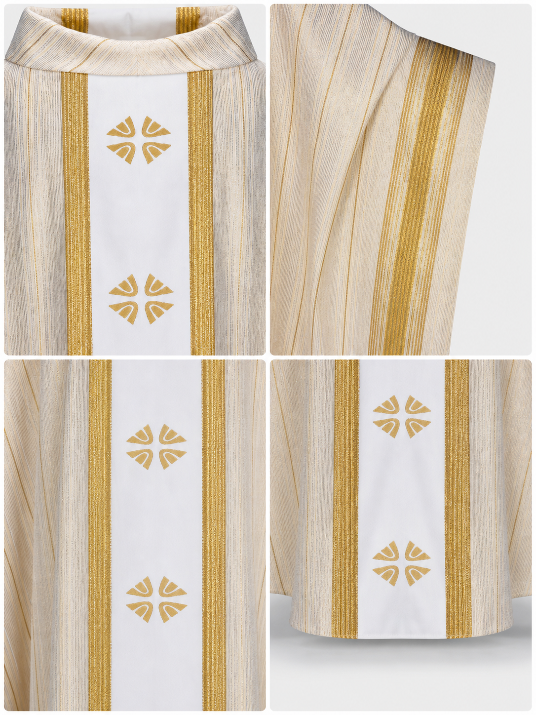 Liturgical Vestment with Collar and Gold Ornamentation