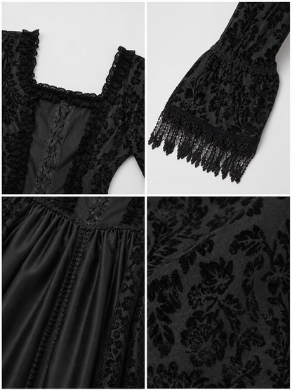 Gothic Victorian-style lace dress product detail composite