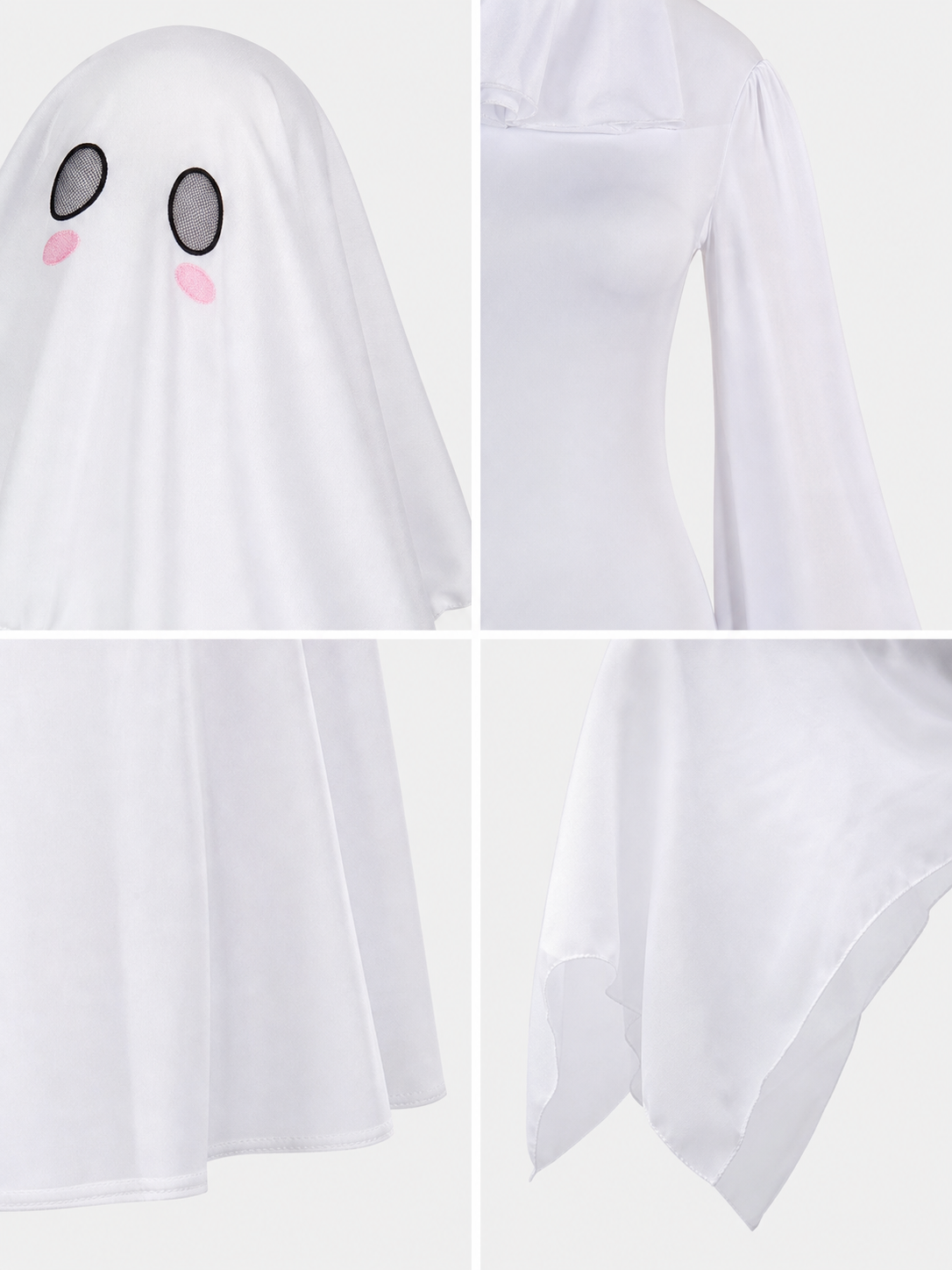 Hooded Cosplay Costume with Ribbon Sleeves