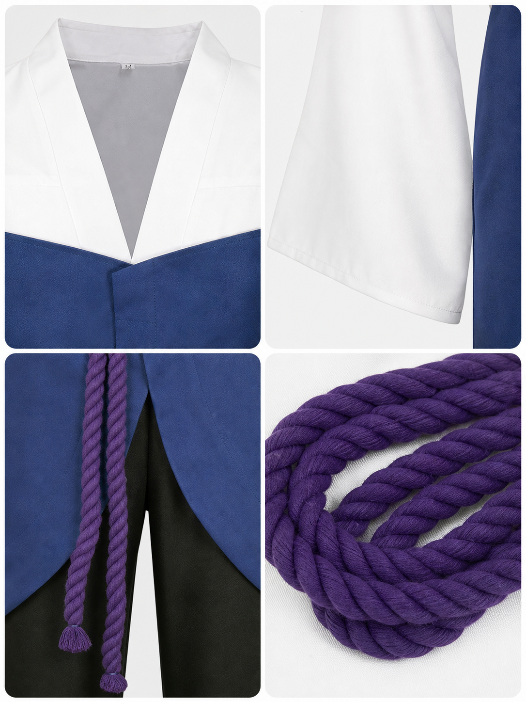 Sasuke Cosplay Costume: Jacket, Pants, and Accessories