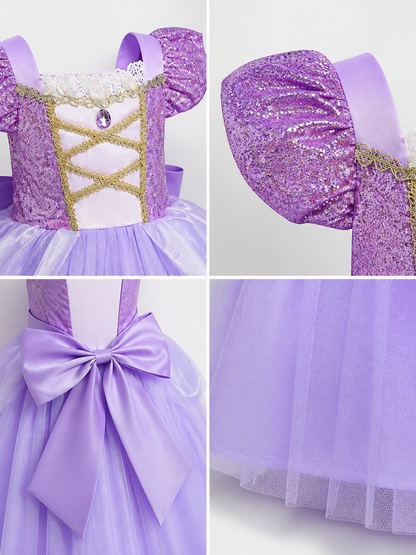 Purple Princess Costume for Halloween detail view