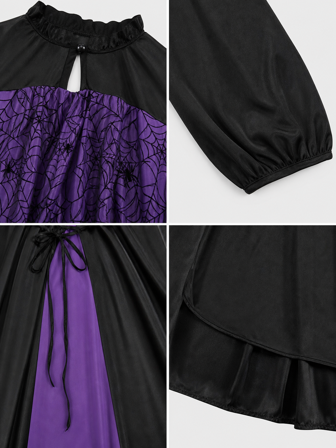 Black Costume Cape with Dress and Hat