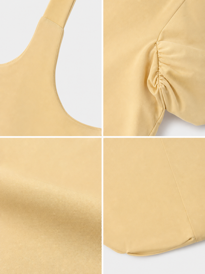 The fake belly is designed as a costume accessory with a large, rounded shape.