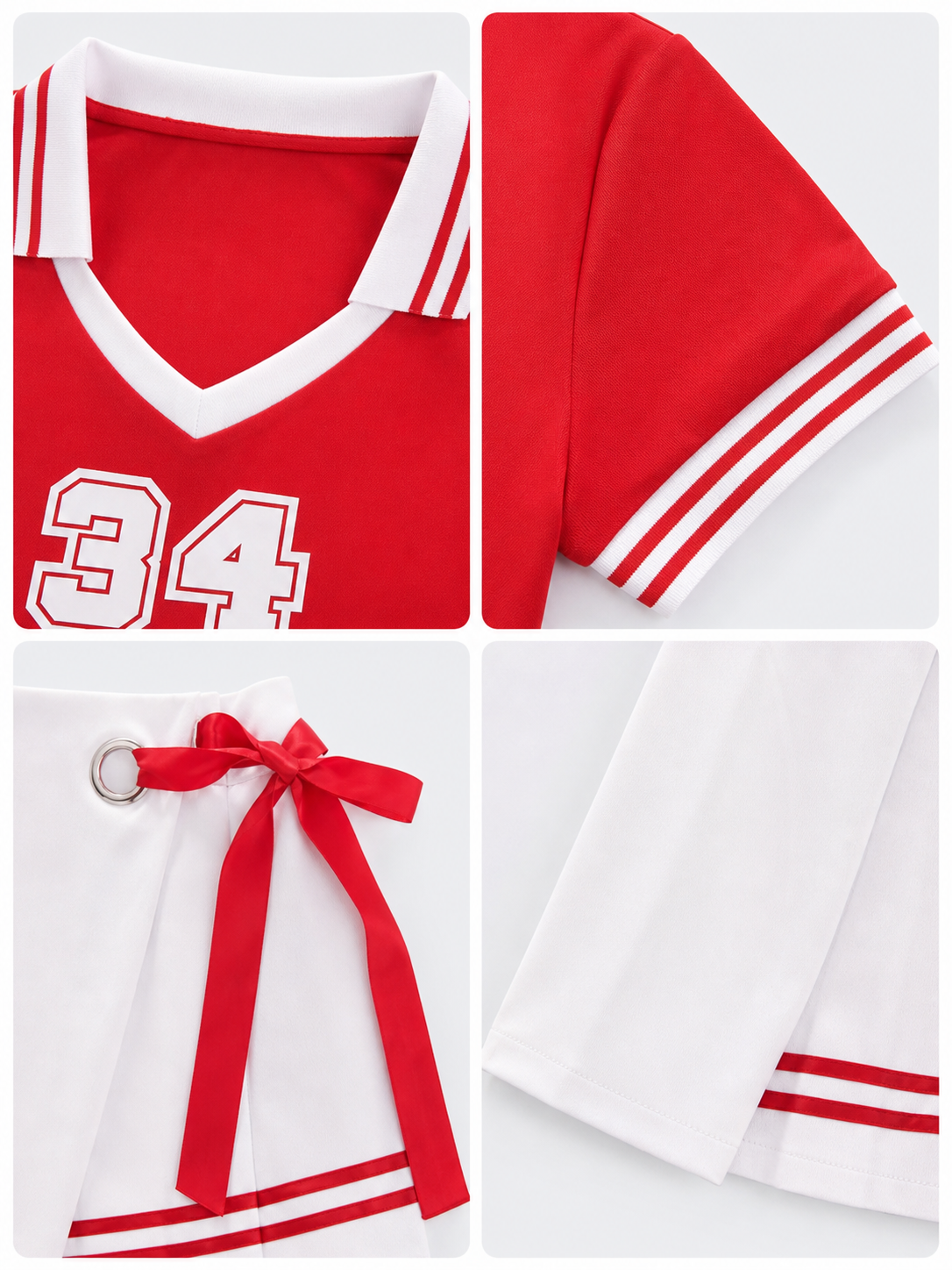 Cheerleading-Style Performance Costume, Top and Skirt