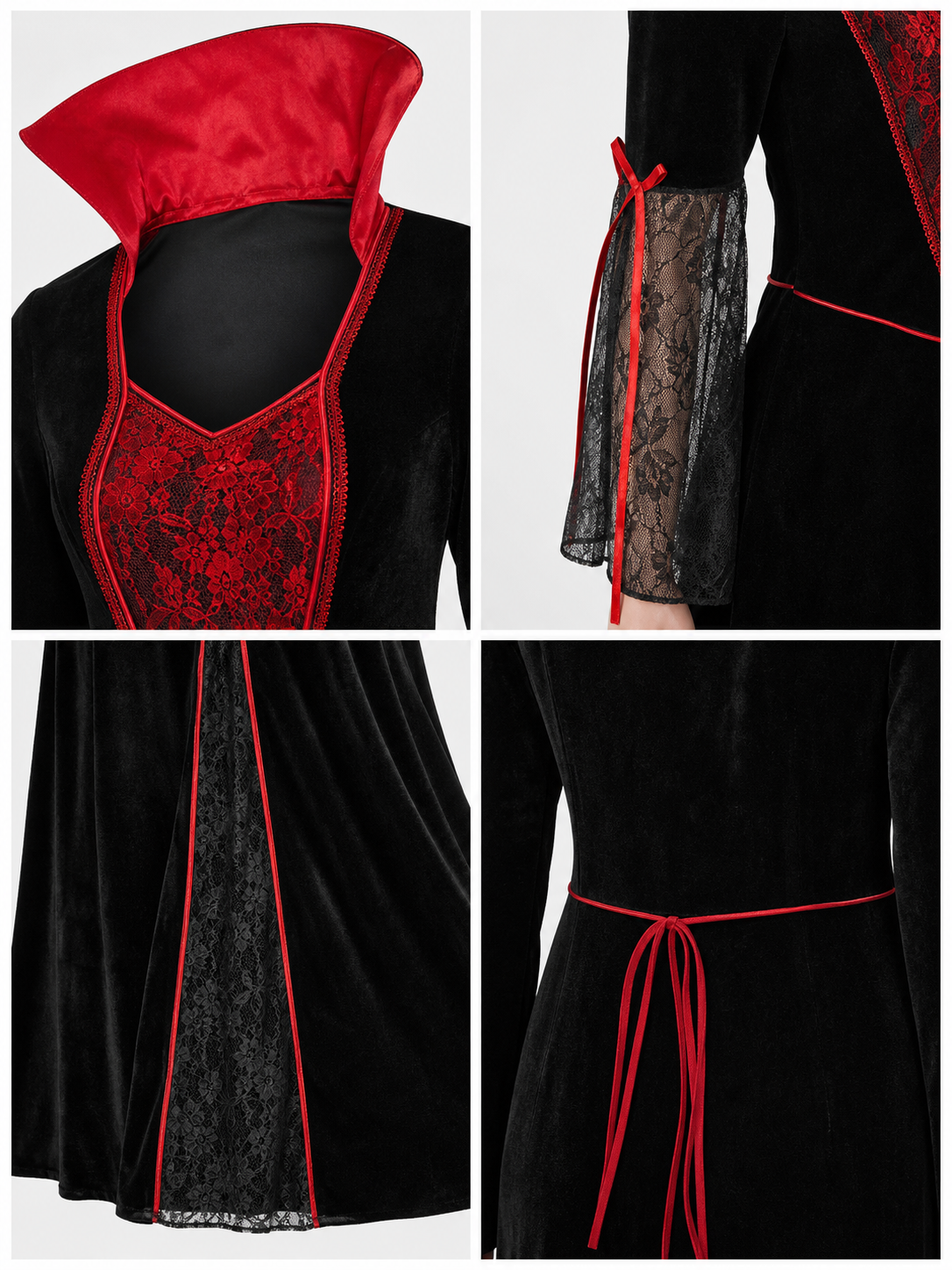 Gothic-Style Halloween Costume Dress