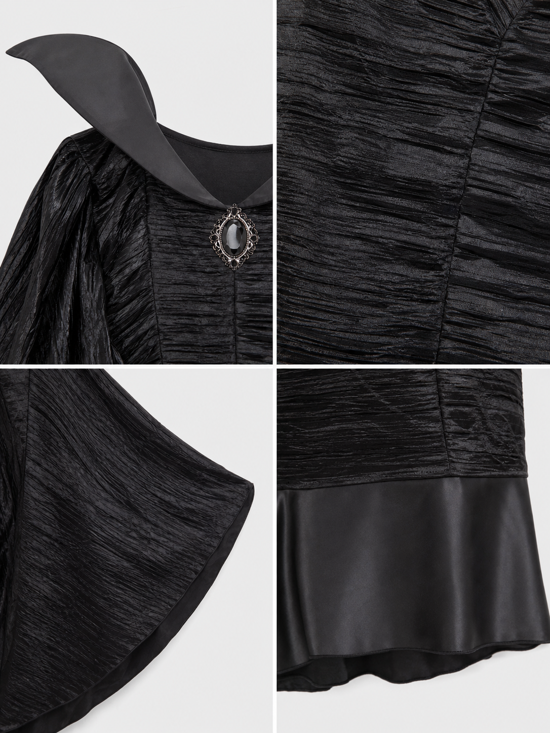 Witch Costume with Skirt and Wide Sleeves