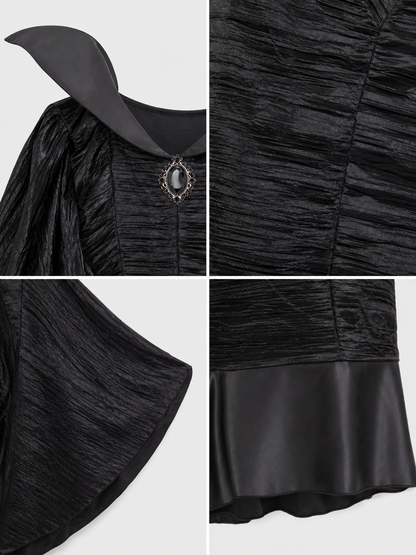 Witch Costume with Skirt and Wide Sleeves