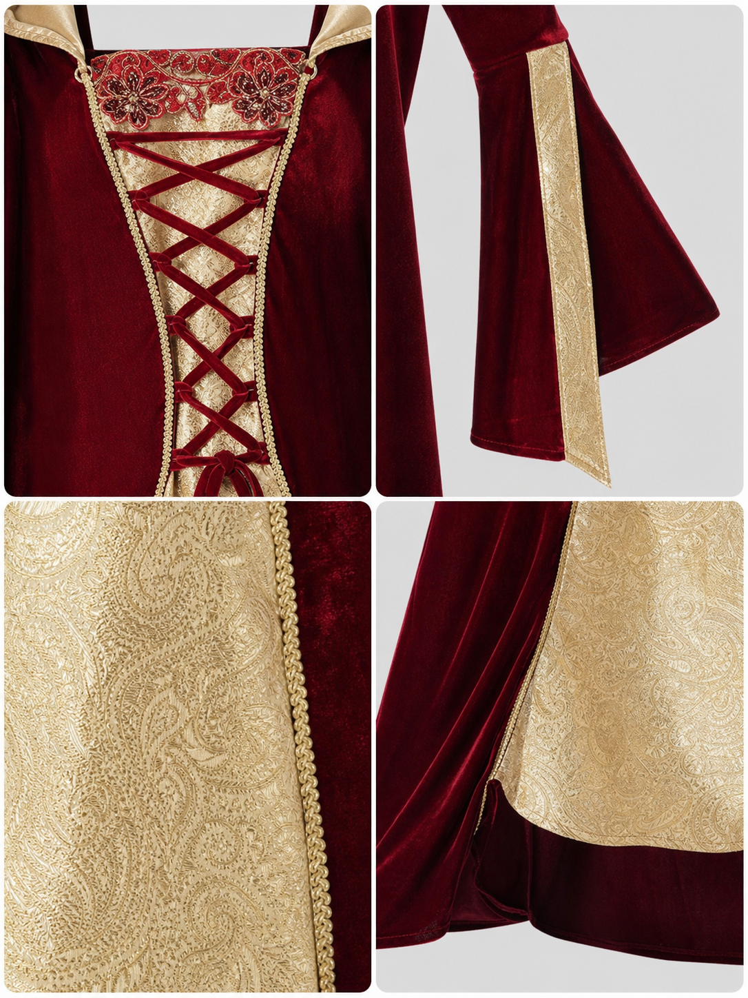 Carnival costume — long hooded dress