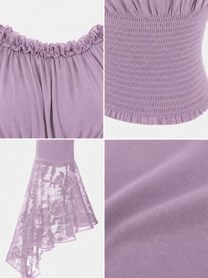 Off-the-Shoulder Top with Long Sleeves