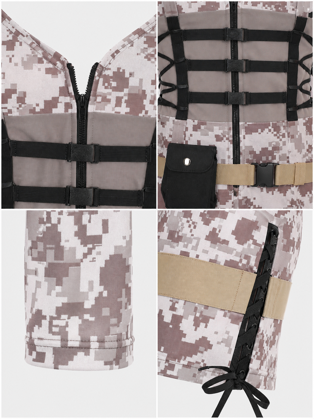 Camouflage Costume with Shorts and Accessories