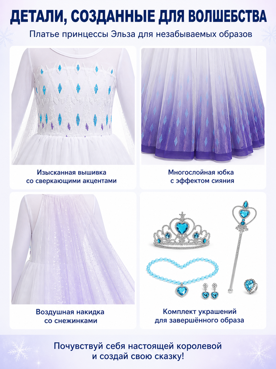 Elsa Long-Sleeve Dress with a Full Skirt detail view