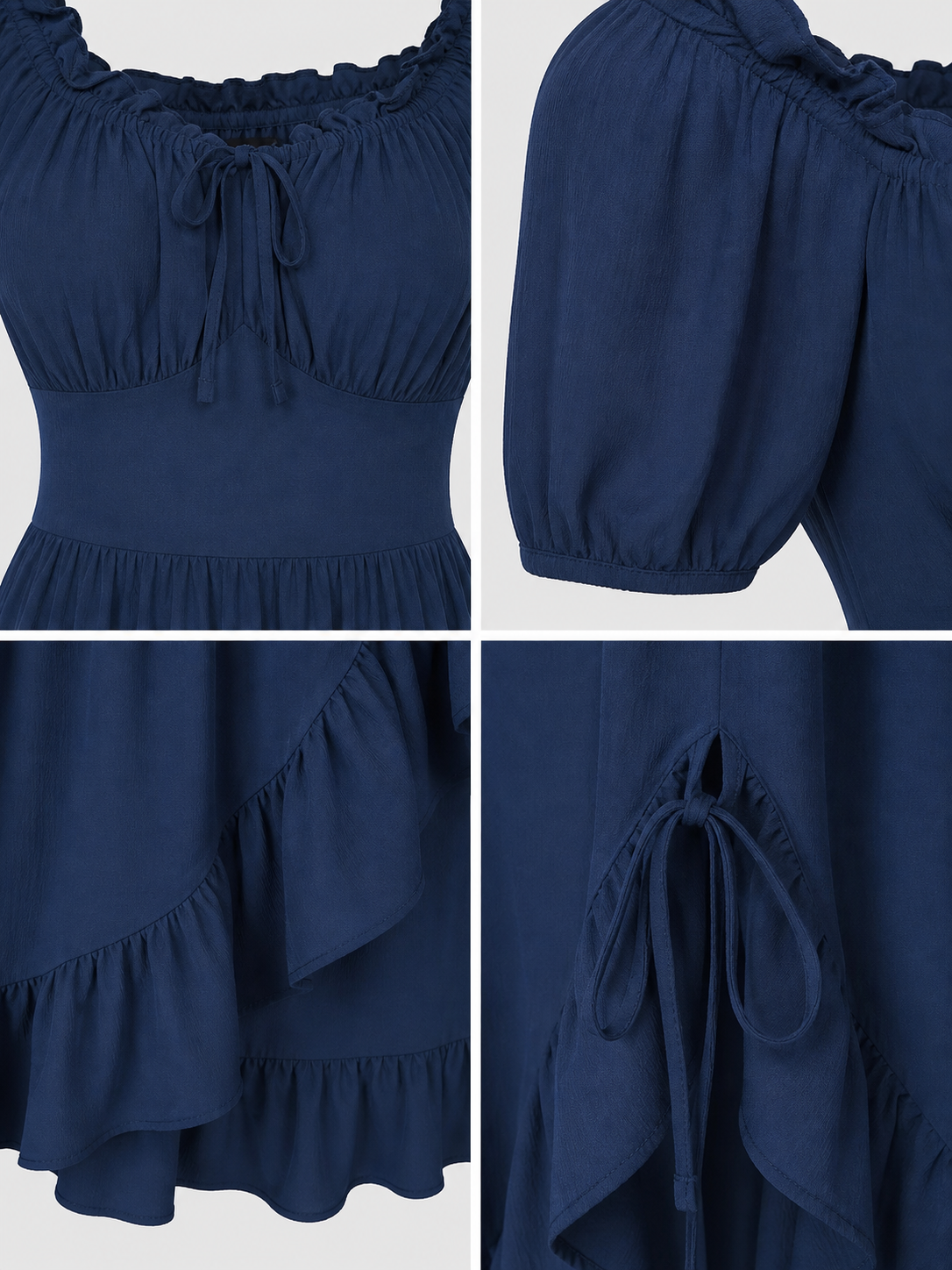 Vintage-style maxi dress with ruffles