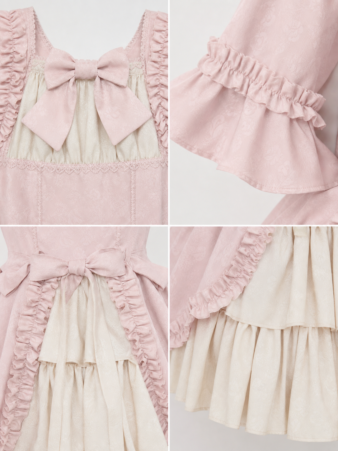 Vintage Rococo-Style Gothic Dress with Ruffles