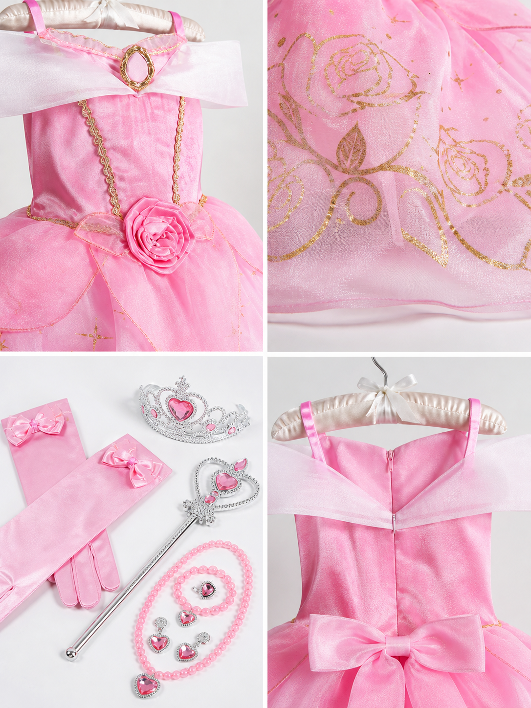 Pink Dress Princess Costume for Halloween
