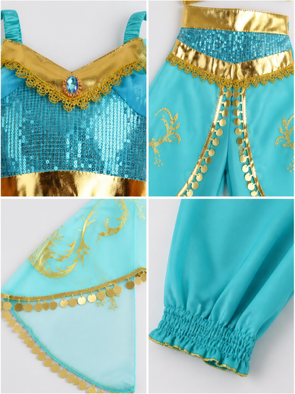 Princess Costume (Top and Pants) for Halloween detail view
