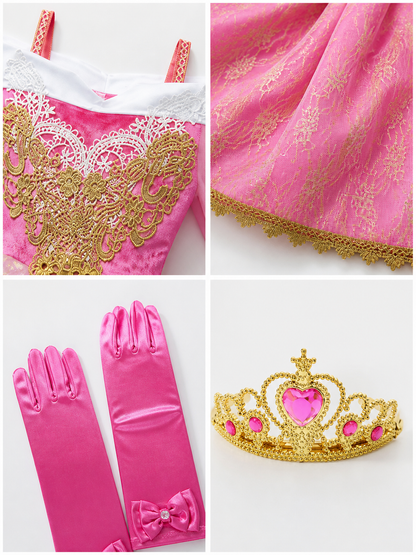 Pink Princess Costume for Halloween detail view