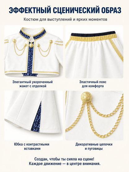 Children's Stage Costume with Gold Trim detail view