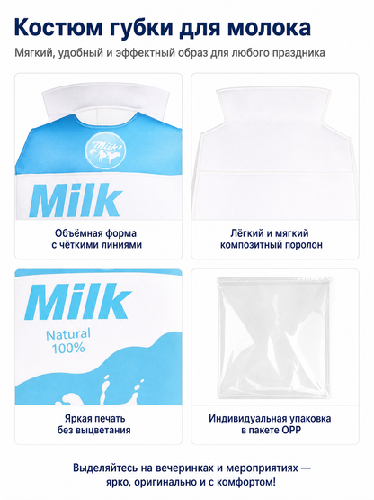 Milk Carton Costume detail view