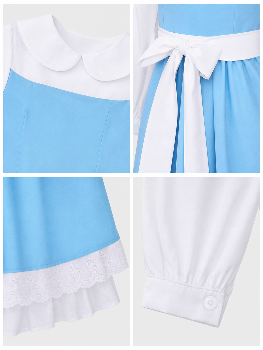 Cosplay Costume with Dress and Apron
