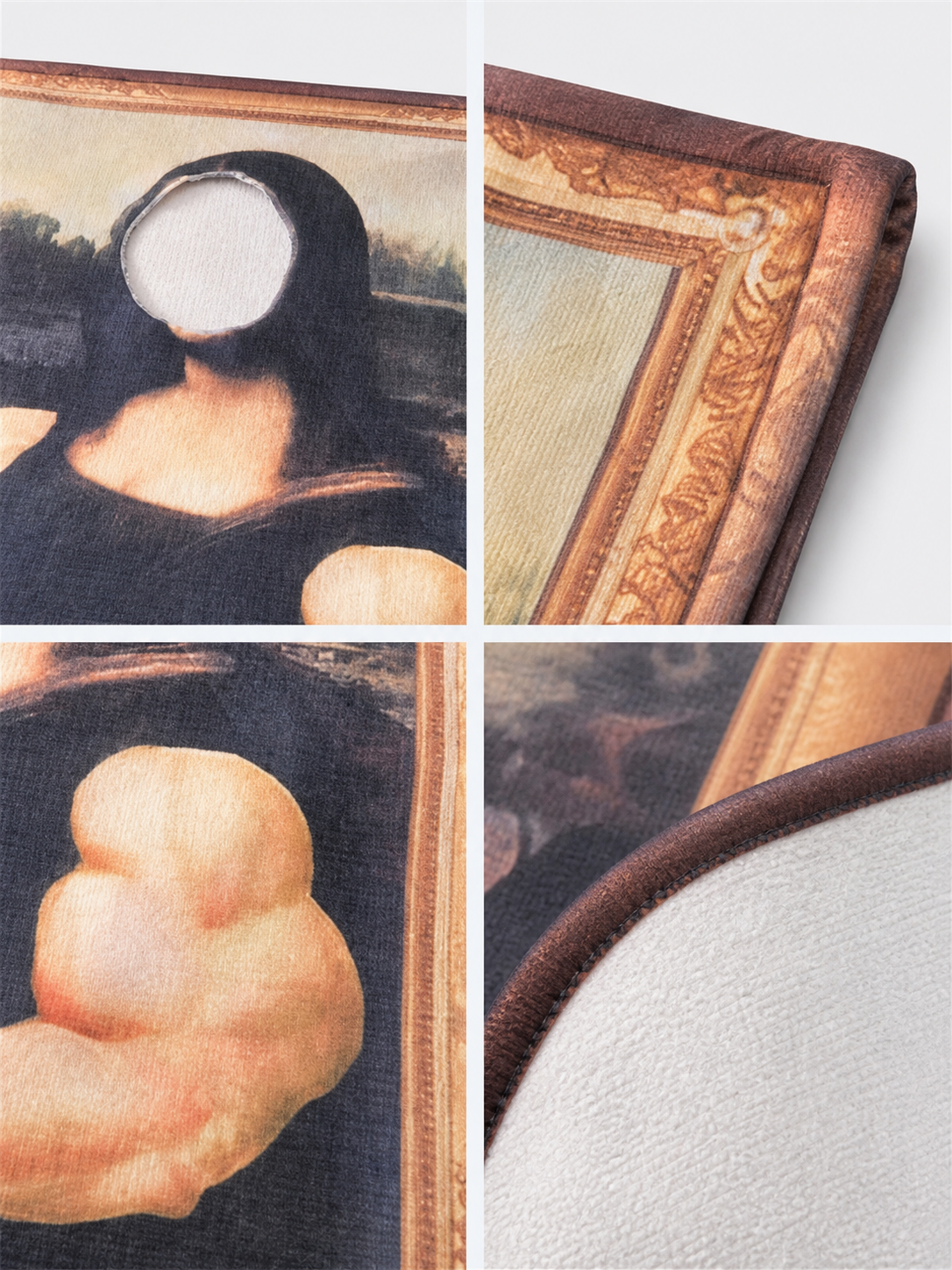 Art-style shoes with a Mona Lisa print