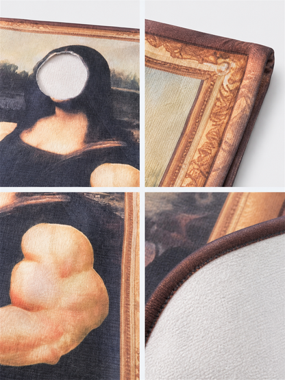 Art-style shoes with a Mona Lisa print