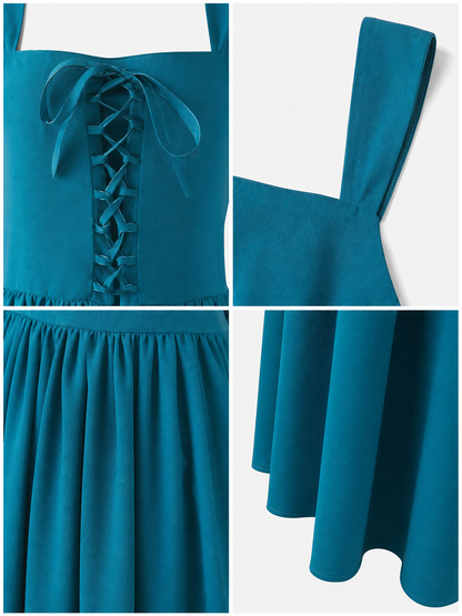 Medieval Strappy Lace-Up Dress