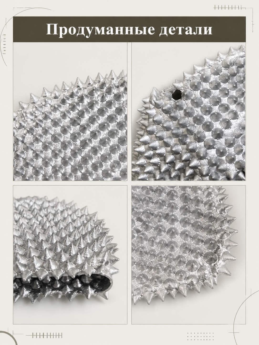 Silver Halloween Mask with Cone-Shaped Spikes for Cosplay