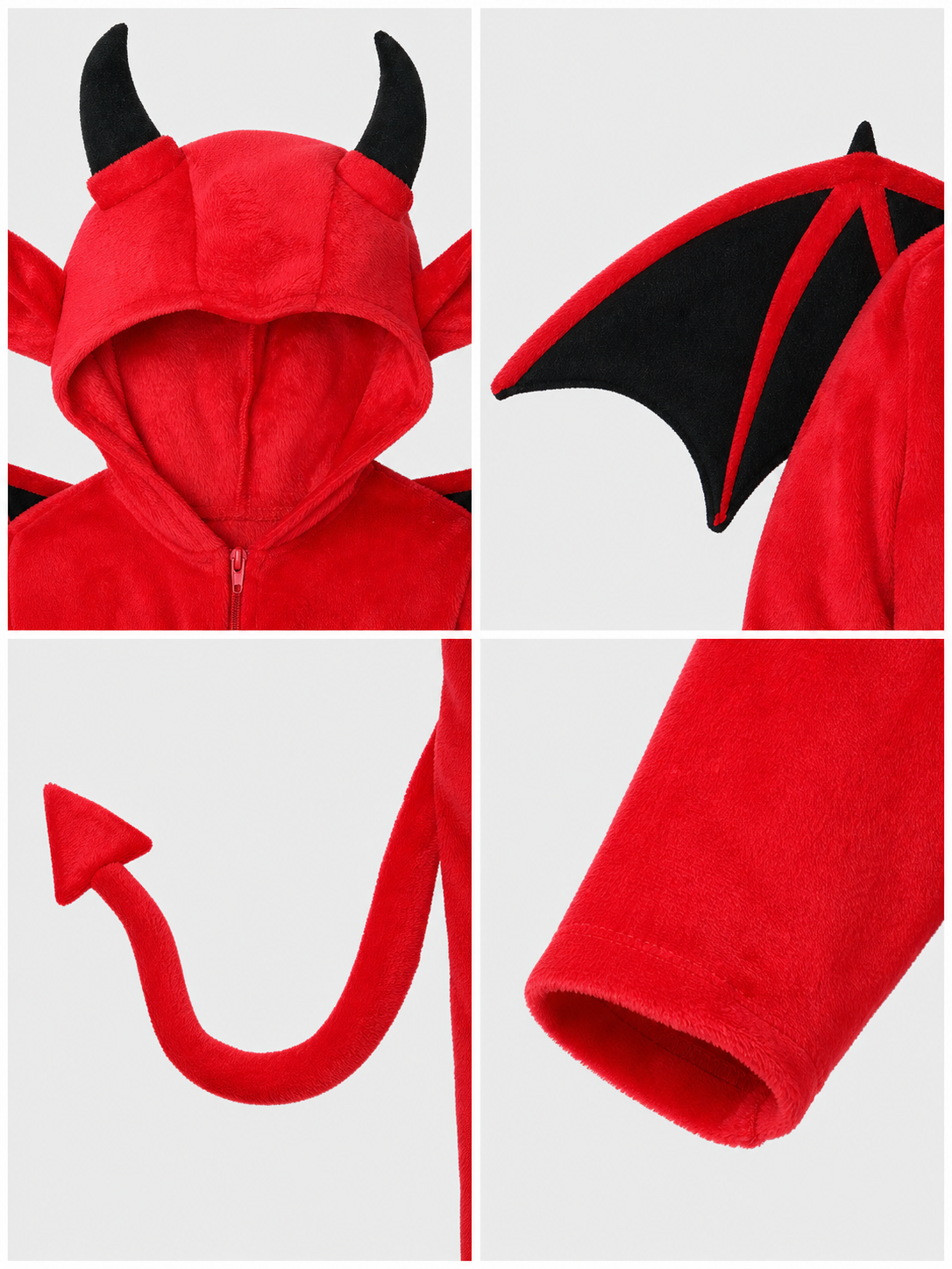 Halloween Demon Costume with Wings and Tail