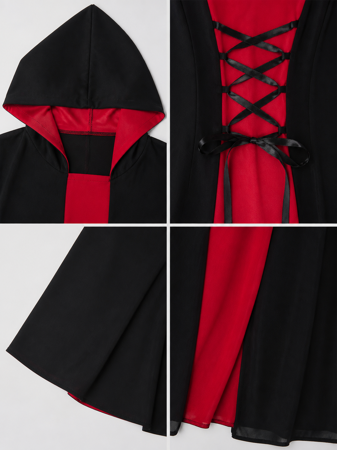 Long Gothic Hooded Costume Dress
