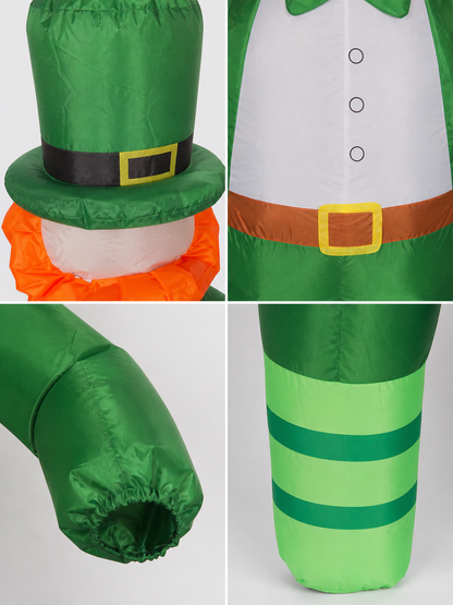Green Inflatable Leprechaun Costume for Celebrations