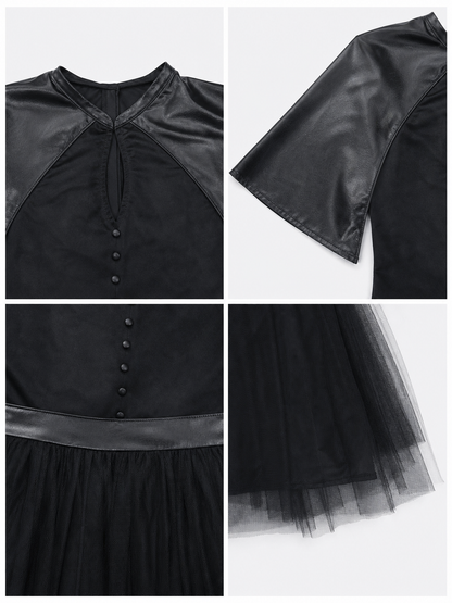 Witch Costume: Dress with Full Skirt, Hat, and Gloves