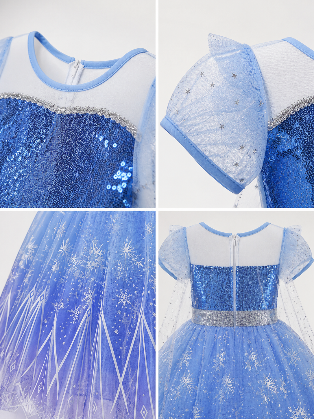 Princess Costume with Snowflakes for Halloween