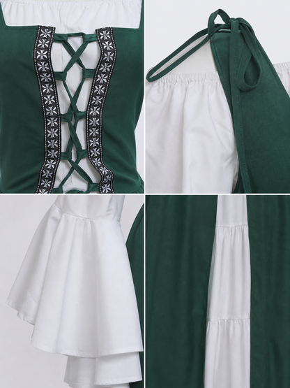 Renaissance-Style Dress with Corset Lacing