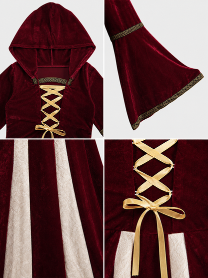 Medieval Hooded Dress, Gothic Style
