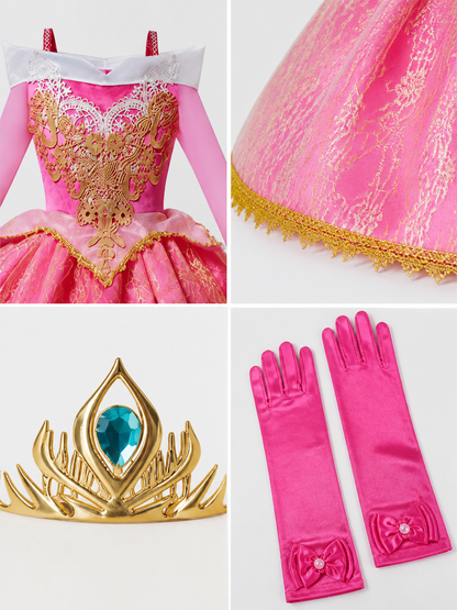 Pink Princess Costume for Halloween and Carnival detail view