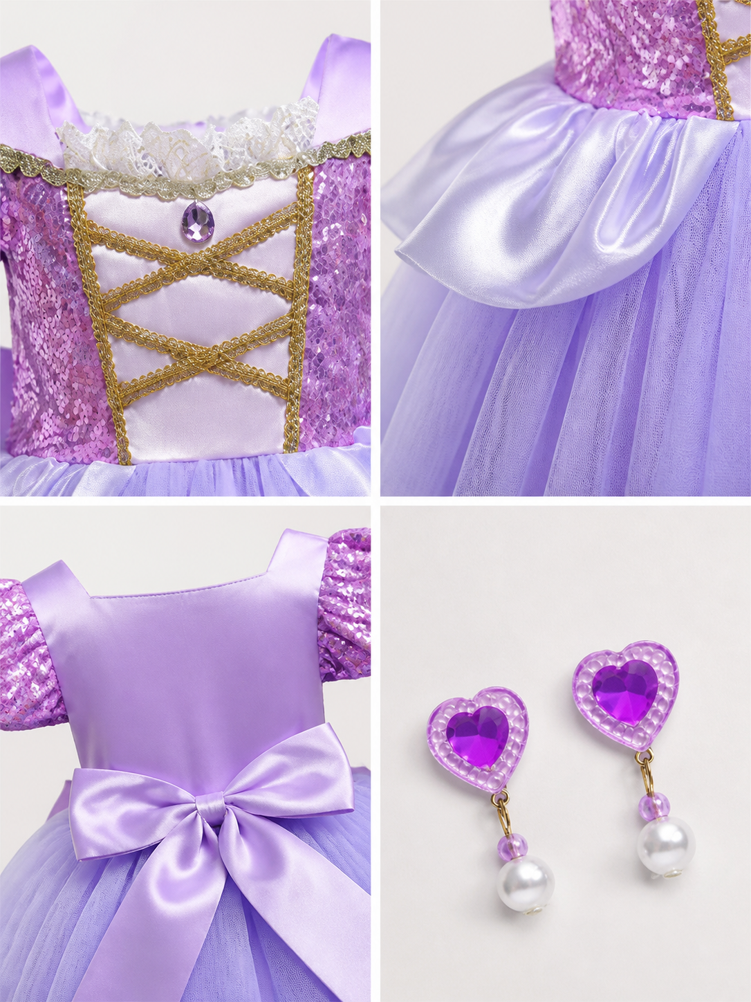 Princess Costume for Halloween and Cosplay detail view