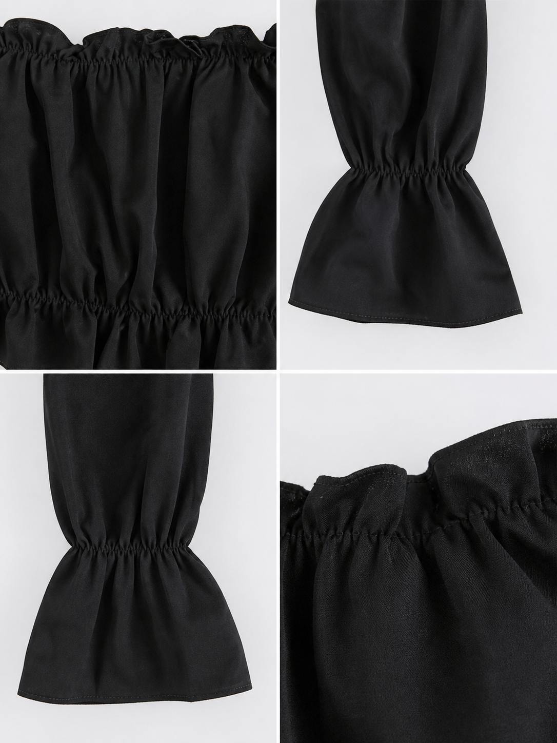 Cropped Off-the-Shoulder Top with Sleeves