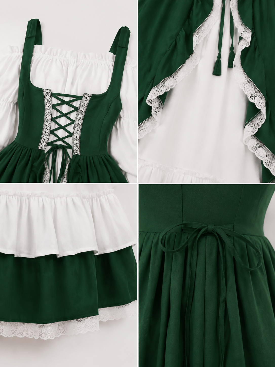 Medieval Victorian Princess Corset Dress detail view