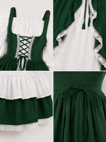 Medieval Victorian Princess Corset Dress detail view