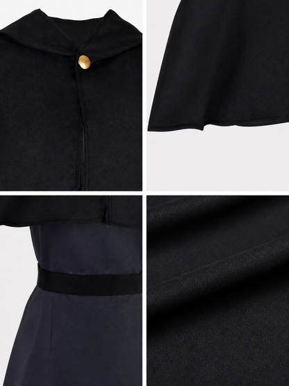 Amity Cosplay Dress with Capelet and Black Belt