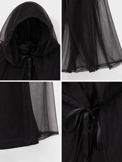 Witch Cosplay Costume with Hood and Cape