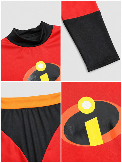 The Incredibles Jumpsuit with Mask, Red and Orange